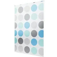 KS Handel 24 Basic Duschrollo Duschvorhang PEVA Retro blau 130x240 cm
