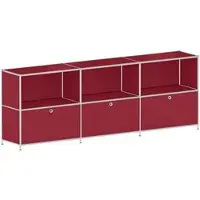 Viasit Sideboard »System 4« auf Standfüßen rot, 227.9x80.6x40.4 cm