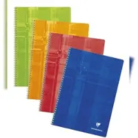 Clairefontaine 10x Notizbuch mit Doppelspirale DIN A4 21x29,7, 50 Blatt, 90g, französische Lineatur - Sortiert 68141C
