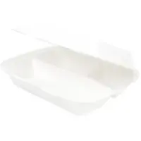 Greenbox GmbH & Co. KG Greenbox Menüschale mit Klappdeckel, HP4/3, rechteckig, 3-geteilt DFC01337 , 1 Karton = 4 Packungen à 50 Stück