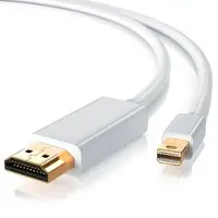 CSL Mini DisplayPort zu HDMI Typ A Audio- & Video-Kabel, Premium Full HD MiniDP Adapter Monitor Kabel - 1m
