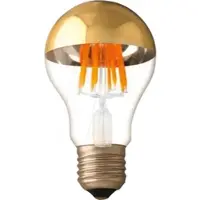 Optonica LED OPT 1896 - LED-Lampe E27, 7 W, halb gold, 2700 K, Filament