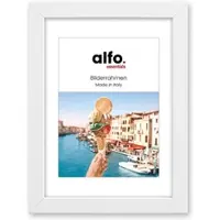 Alfo. Andria 13x18 cm weiß, mit 9x13cm Ppt (kalt-weiß), MDF-Rahmen