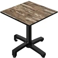 GGM Möbel CPBC | HPL Bistro Tisch | B:T:H 60 x 60 x 78 cm | Vintage Old / Aluminium | Klappbar + Zusatzgewicht | Quadratisch