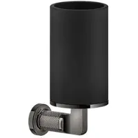 Gessi Inciso Becherhalter zur Wandmontage, mit festem Becher schwarz matt, 58508