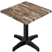 GGM Möbel WBC | Bistro Außen Tisch | B:T:H 60 x 60 x 80,5 cm | Vintage Old / Schwarz | Quadratisch
