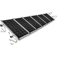 Offgridtec Befestigungskit mit Biberschwanz Dachhaken für Schrägdachmontage Solarpanele Rahmenhöhe 30mm | 6 | 30mm