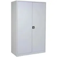 Ceha Stahlakten- und Werkstattschrank mit 100 cm Breite und 60 cm Tiefe verzinkte Fachböden mit Türen in RAL7035 (lichtgrau)