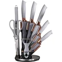 Evym 9-tlg. Premium Küchenmesser-Set Grau