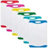 Rosenstein & Söhne 6er-Set Schneidebretter in 6 Farben, antibakteriell, je 29 x 20 cm