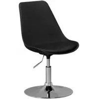 KADIMA DESIGN Trompetenstuhl mit Kunstlederbezug, drehbar, 110 kg Belastbarkeit, chrom-finish Metallkonstruktion