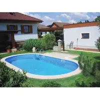 Trend-Pool Ovalbecken TAHITI 530 x 320 x 120 cm | Innenhülle 0,8 mm Blau | EASY CHANGE Handlauf Blau