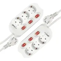 Revolt 2er-Set 3-fach Steckerleisten, einzeln abschaltbar, bis 3.680 Watt