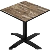 GGM Möbel CPTG | Bistro Tisch | B:T:H 60 x 60 x 76 cm | Vintage Old / Aluminium Schwarz | Zusatzgewicht