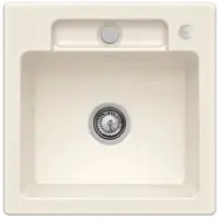 Villeroy & Boch Keramikspüle 33452FKR, Siluet 50 S flat Flächenbündige Spüle - inkl.