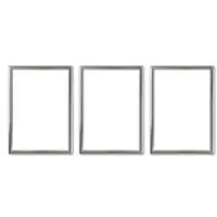 Möbel Kraft Bilderrahmen 13x18 cm 3er-Set ¦ silber ¦ Kunststoff ¦ Maße (cm): B: 13 H: 18 T: 1.8