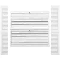 Proregal Flachablagenschrank Chinchilla | 10 Schubladen | Schwanenhalsgriff | HxBxT 105x113x83 cm | Metallabdeckplatte | Grau