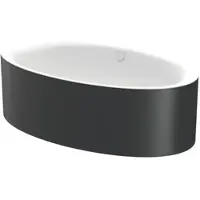 Bette BetteEve Badewanne 6043-351CFXXS 180x100x45cm, schwarz matt