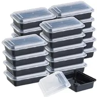 Rosenstein & Söhne 20er-Set Lebensmittel-Boxen mit Deckeln, 800 ml
