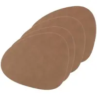 Lind DNA Tischset Curve L Nupo Brown (4er Set)-37 x 44 cm
