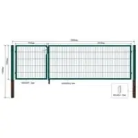 HOME DELUXE Doppelflügel Gartentor ADITUS grün - 200 x 350 cm