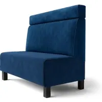 GGM Möbel Schmidt F | Gastrobank | B:H 140 x 120 cm | Blau | Kopfteil | Samt