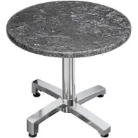 GGM Möbel WBO | Bistro Außen Tisch | Ø:H 60 x 78,5 cm | Felsen / Aluminium | Rund | Klappbar + Zusatzgewicht