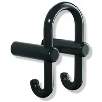 Hewi 801 Garderoben-Doppelhaken 801.90.03150 stahlblau, Haken nach hinten