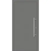 Haustuerenland.de Haustür mit Fingerprint "GESA" 79 mm RC2 Graualuminium RAL 9007 beidseitig innen öffnend DIN rechts