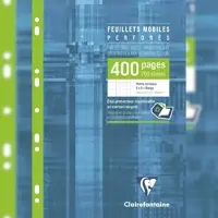 Clairefontaine 10x Packung mit 200 Blatt Ringbucheinlagen, DIN A4 21x29,7cm, 90g, kariert mit Rand - 17922C