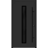Haustuerenland.de Aluminium Haustür "AURORA" 82 mm RC2 BLACKLINE Anthrazit Eisenglimmer DB 703 beidseitig innen öffnend DIN rechts