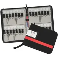Eichner Schlüsselmappe 9201-00034, schwarz / rot, Polyester, 27,5 x 22 cm, für 14 Schlüssel
