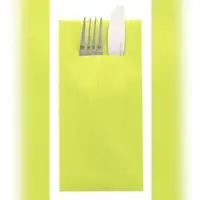 Mank Airlaid Besteckservietten Lime, 40 x 40 cm, 75 Stück -