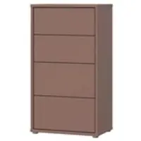 Möbel Kraft Kommode Bolognano , rot , Maße (cm): B: 54,8 H: 99,1 T: 34.9