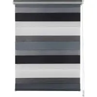 Ondeco Doppelrollo Klemmfix ohne Bohren Duo Rollo mit Seitenzug Farbe: Grau-Anthrazit, Größe: 100x160 cm