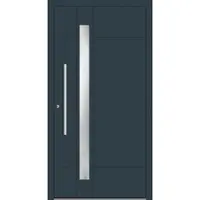 Haustuerenland.de Aluminium Haustür RC2 "ANDREA" 78 mm Anthrazit RAL 7016 beidseitig innen öffnend DIN links