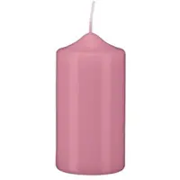Kopschitz Kerzen Stumpen Kerzen Altrosa 20 x Ø 6 cm, 6 Stück getauchte Stumpenkerzen mit Spitzkopf in RAL Qualität