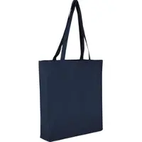 TEXXILLA 10er Pack Baumwolltasche - OEKO-TEX 100 zertifiziert | mit zwei langen Henkeln, Boden- und Seitenfalte | 38x42cm | Jutebeutel | Einkaufstasche | unbedruckt, dunkelblau, 10 Stück