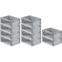 Proregal 10x Eurobox NextGen Store | HxBxT 17x30x40cm | 16 Liter | Seite offen | Eurobehälter, Transportbox, Transportbehälter