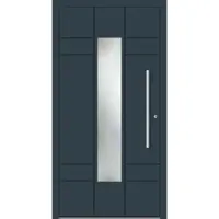 Haustuerenland.de SCHÜCO ADS 75.SI Haustür Aluminium "ALVA" Anthrazit RAL 7016 innen öffnend DIN rechts