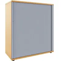 Fm Büromöbel Querrollladenschrank 3 OH 100 cm braun, 100x113.3x44.2 cm