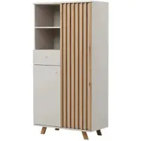 Möbel Kraft Highboard Harmony , creme , Maße (cm): B: 80 H: 156 T: 40.0