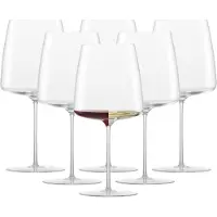 Zwiesel Glas Rotweinglas "Rotweingläser samtig & üppig Simplify 740 ml 6er Set transparent" handgefertigt, Handwäsche empfohlen, hochwertiges Kristallglas