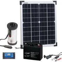 Revolt Solarpanel (20 W) mit Akku, Laderegler und 230-V-Wandler