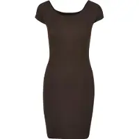 Urban Classics Geripptes Kleid mit freien Schultern Damen