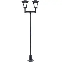 ROYAL GARDINEER 2-flammige Solar-LED-Gartenlaterne, SWL-25, 0,36 W, 24 lm, 185 cm hoch