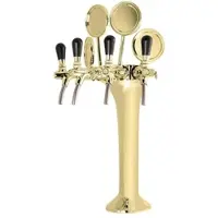 Ich-zapfe Schanksäule Gold 4-leitig, elegant, `Topp-Qualität!`