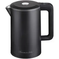 Rosenstein & Söhne Edelstahl-Wasserkocher, Temperaturwahl, Warmhaltefunktion, LED, 1,5 l
