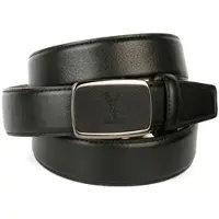 Anthoni Crown Ledergürtel , Damen, Gr. 100, schwarz, Leder, unifarben, Gürtel Ledergürtel, mit Golf-Prägung, Ton in Ton Steppung