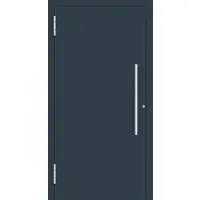 Haustuerenland.de RC2 Aluminium Haustür "MARIT" 78 mm flügelüberdeckend Anthrazit RAL 7016 außen öffnend DIN links